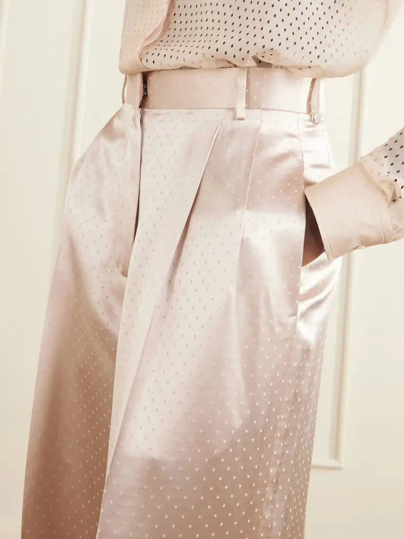 Tom Ford Polka- Dot Satin Straight-leg Pants | Thumbnail 5 Tom Ford Polka- Dot Satin Straight-leg Pants | Thumbnail 5