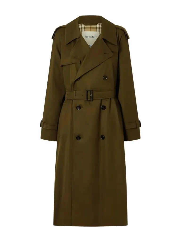 Burberry Double-breasted Belted Cotton Trench | Image 1 Burberry Double-breasted Belted Cotton Trench | Image 1