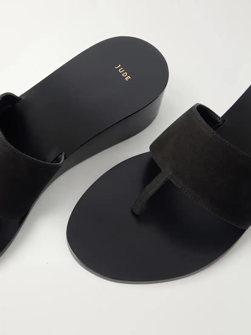 Jude Lucille Nubuck Wedge Thong Sandals | Thumbnail 5 Jude Lucille Nubuck Wedge Thong Sandals | Thumbnail 5