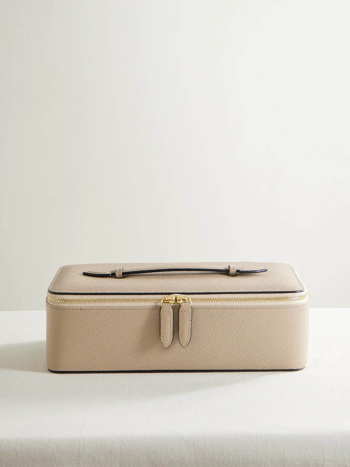 Panama Textured-leather Jewelry Case