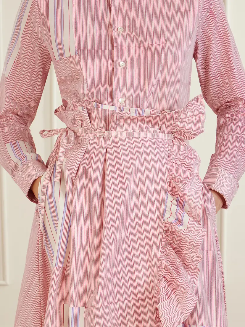 Thierry Colson Tasha Ruffled Striped Cotton-voile Wrap Midi Skirt | Thumbnail 5 Thierry Colson Tasha Ruffled Striped Cotton-voile Wrap Midi Skirt | Thumbnail 5