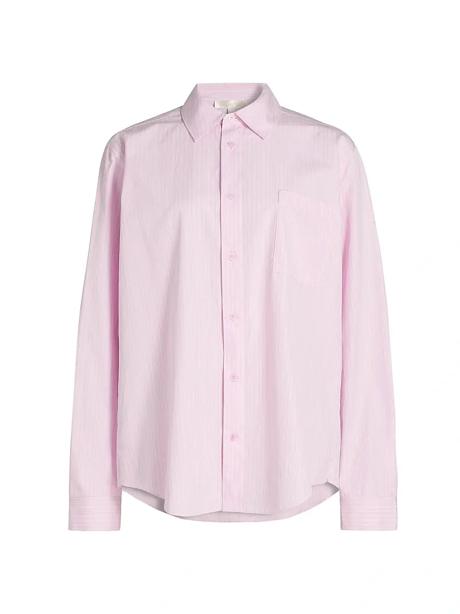 LoveShackFancy Women's Hudley Striped Cotton Shirt | Image 1 LoveShackFancy Women's Hudley Striped Cotton Shirt | Image 1