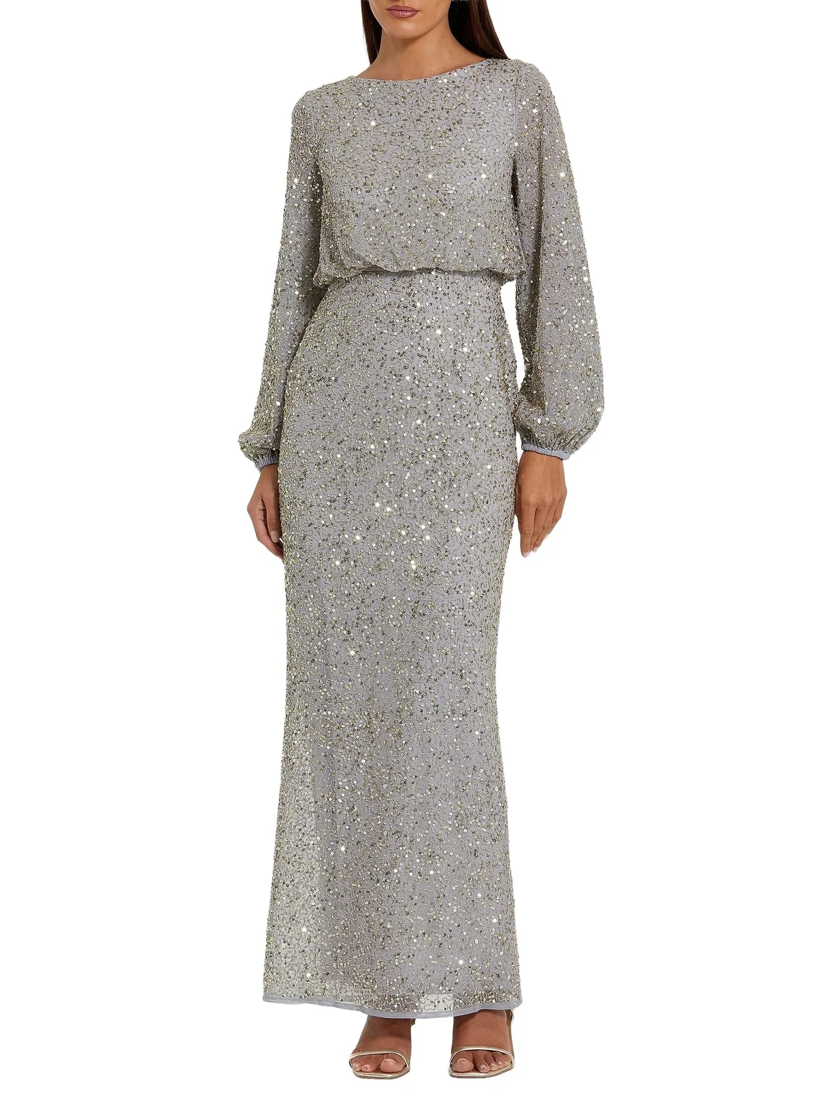 Women's Sequin-Embellished Mesh Gown