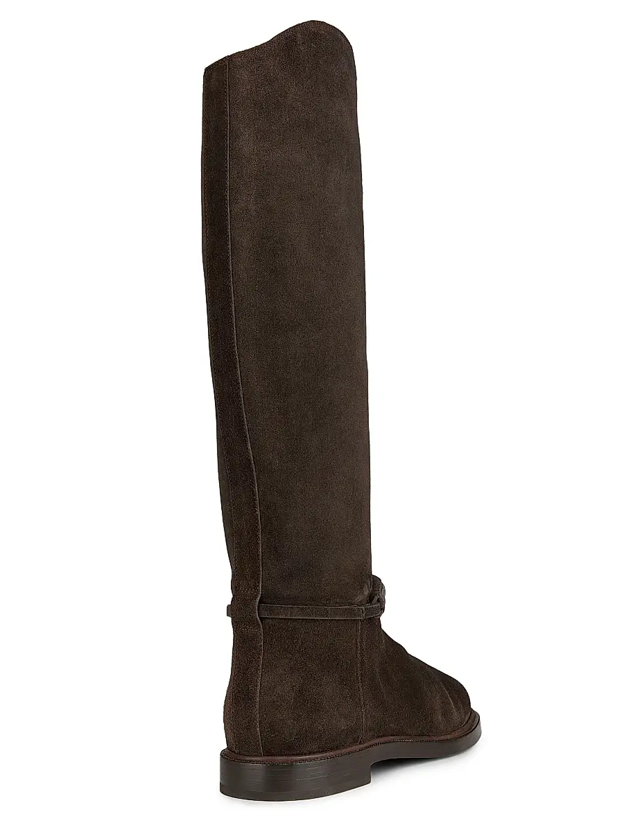 Brunello Cucinelli Women's Monili-Beaded Suede Riding Boots | Thumbnail 3 Brunello Cucinelli Women's Monili-Beaded Suede Riding Boots | Thumbnail 3