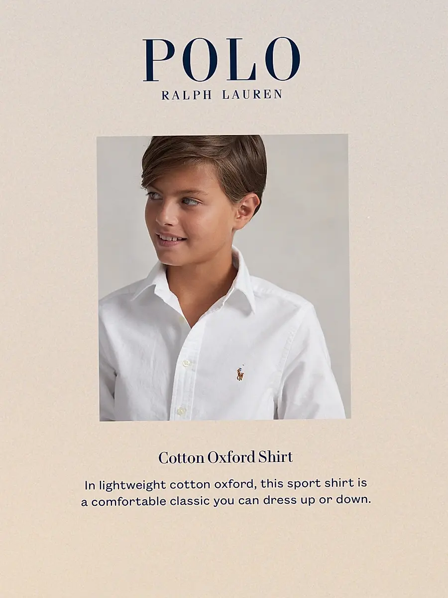 Polo Ralph Lauren Boy's Little Boy's & Boy's Cotton Oxford Sport Shirt | Thumbnail 4