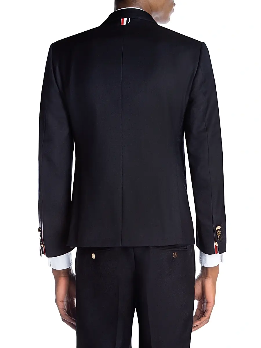 Thom Browne Men's Classic Wool Super 120S Wool Sport Jacket | Thumbnail 5 Thom Browne Men's Classic Wool Super 120S Wool Sport Jacket | Thumbnail 5