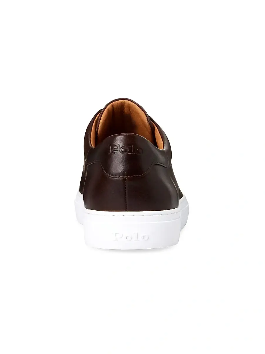 Polo Ralph Lauren Men's Jermain II Leather Low-Top Sneakers | Thumbnail 3 Polo Ralph Lauren Men's Jermain II Leather Low-Top Sneakers | Thumbnail 3