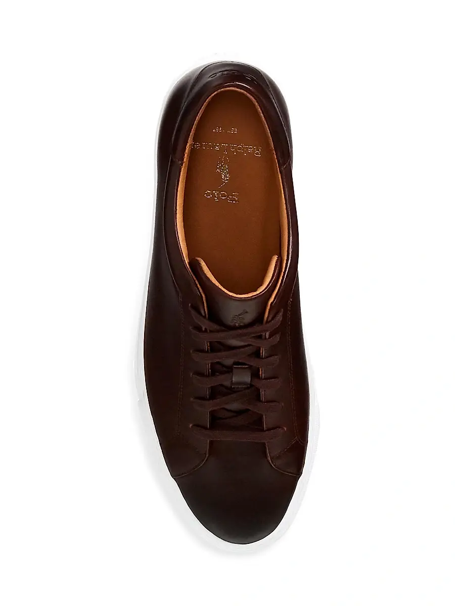 Polo Ralph Lauren Men's Jermain II Leather Low-Top Sneakers | Thumbnail 4 Polo Ralph Lauren Men's Jermain II Leather Low-Top Sneakers | Thumbnail 4