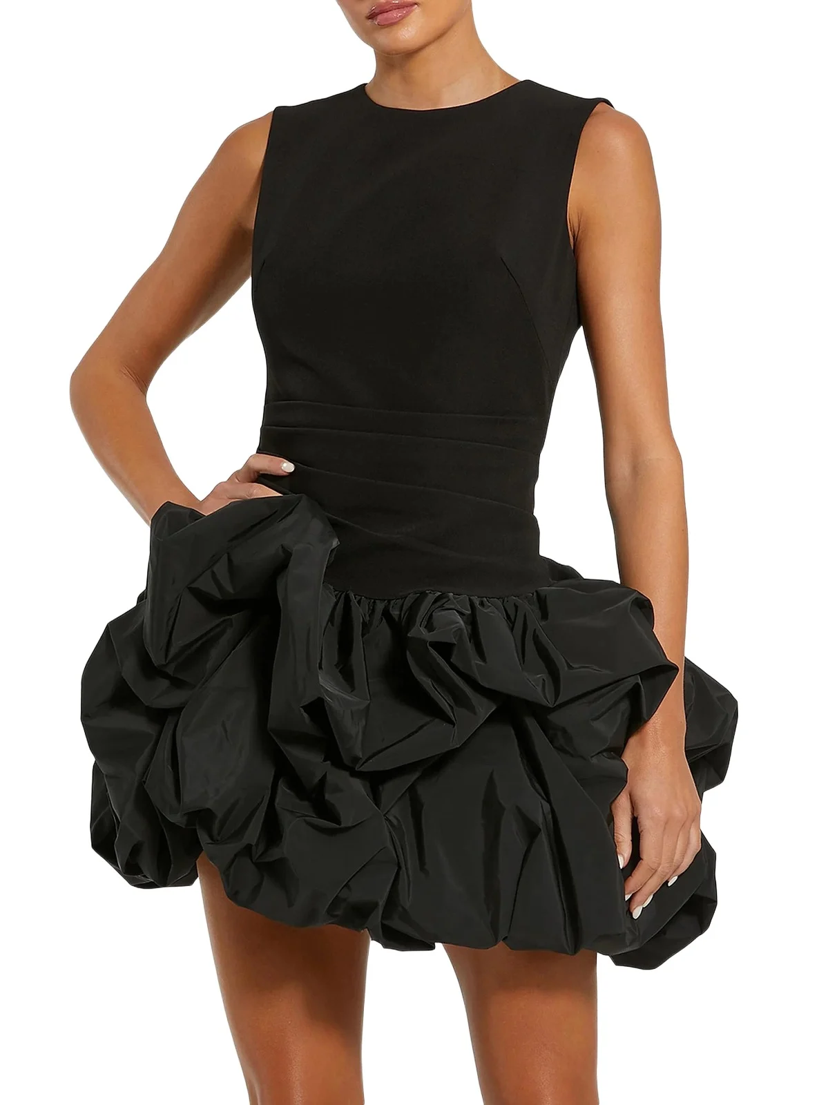 Women's Gathered Taffeta Cocktail Minidress Women's Gathered Taffeta Cocktail Minidress