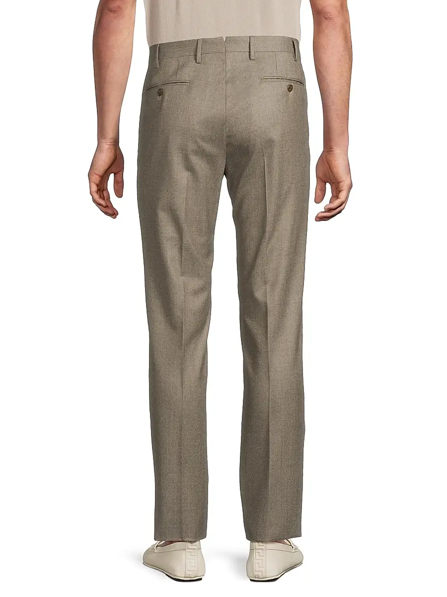 CORNELIANI Men's Wool Flannel Slim-Fit Trousers | Thumbnail 5 CORNELIANI Men's Wool Flannel Slim-Fit Trousers | Thumbnail 5