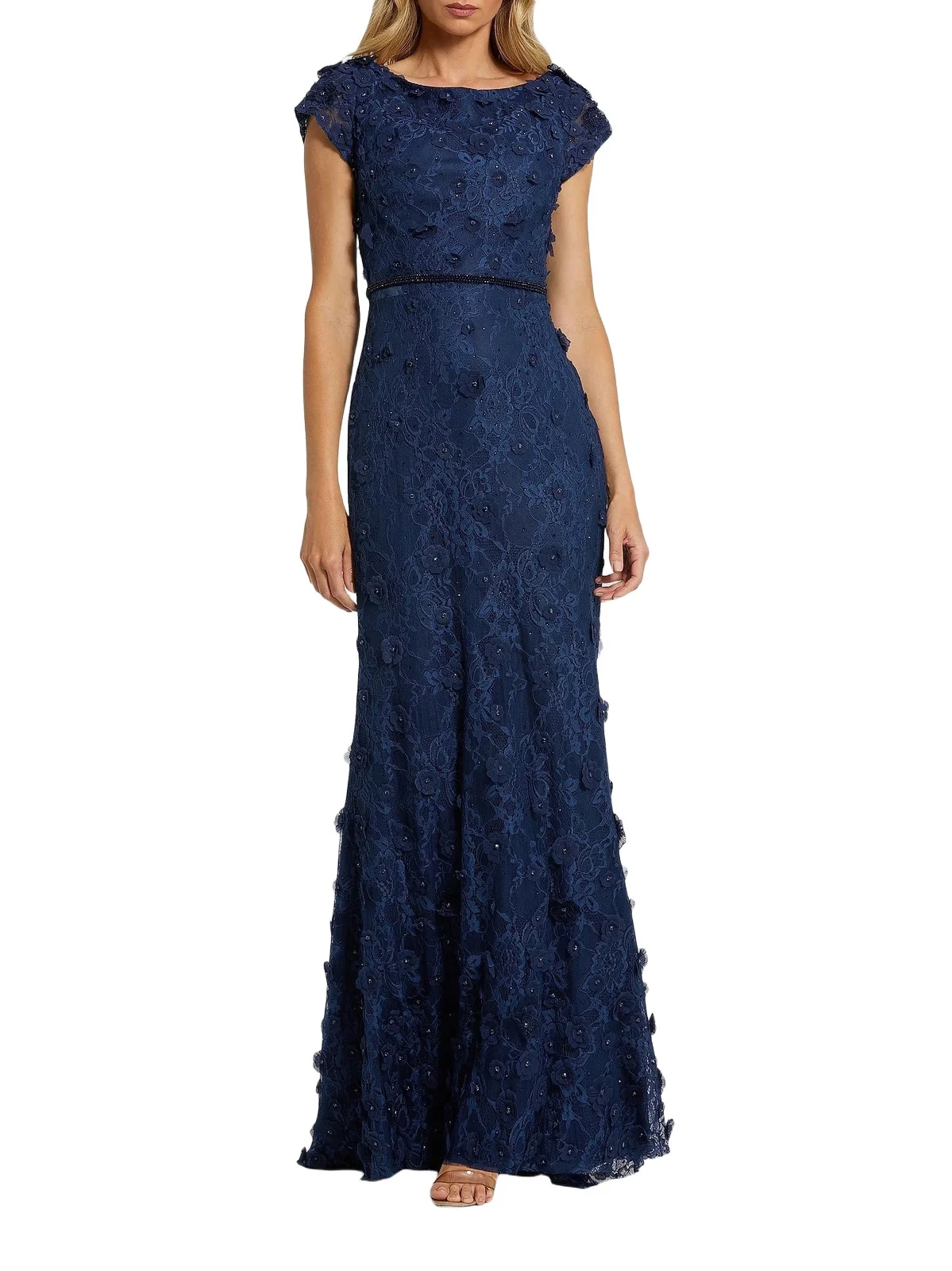 Women's Beaded & Embroidered Lace Gown Women's Beaded & Embroidered Lace Gown