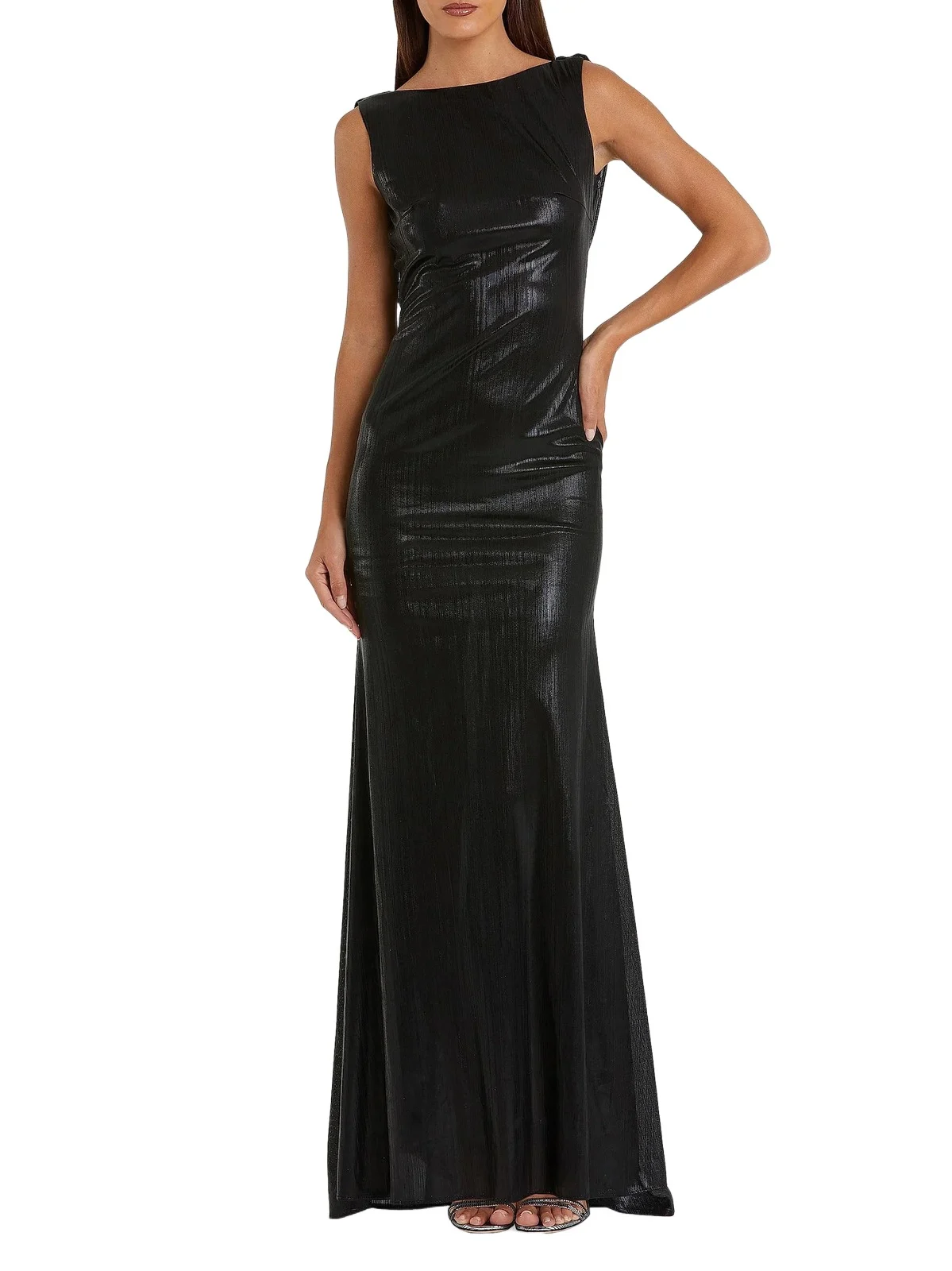 Mac Duggal Women's Metallic Cowlneck Mermaid Gown