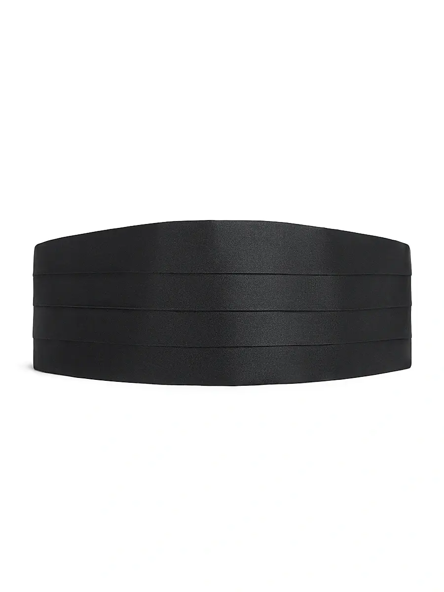 ZEGNA Men's Silk Cummerbund - Black | Image 1 ZEGNA Men's Silk Cummerbund - Black | Image 1