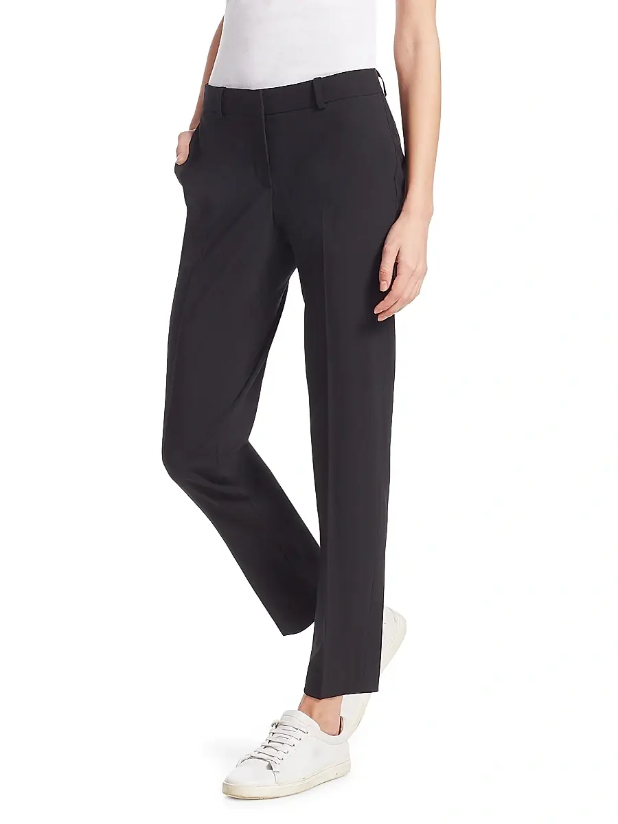 Theory Women's Treeca Skinny-Leg Cropped Classic Suiting Pants