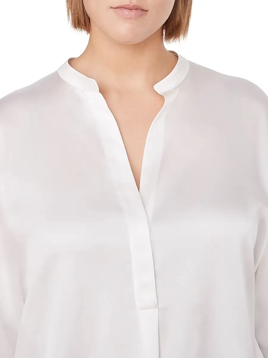 Vince Women's Silk Long-Sleeve Blouse | Thumbnail 8