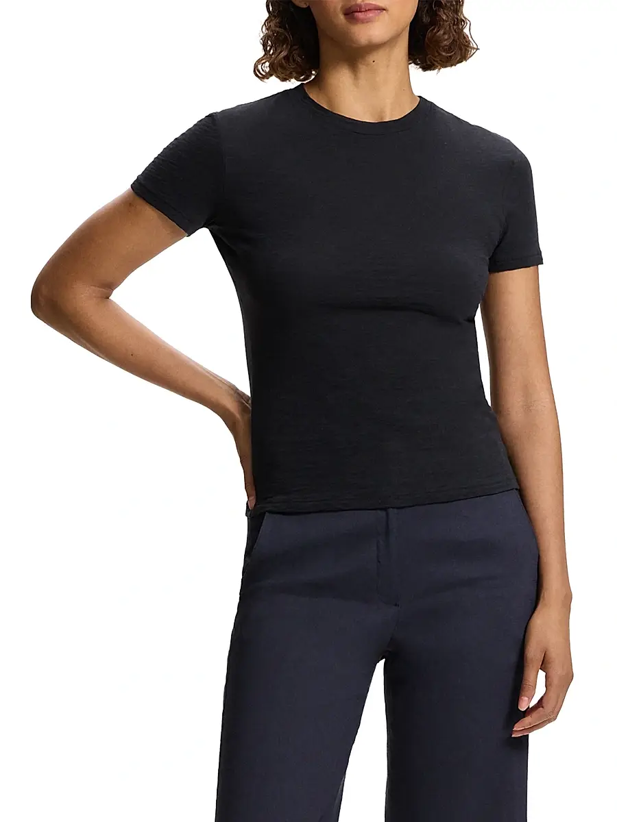 Theory Women's Tiny Tee Fitted Cotton T-Shirt | Thumbnail 3