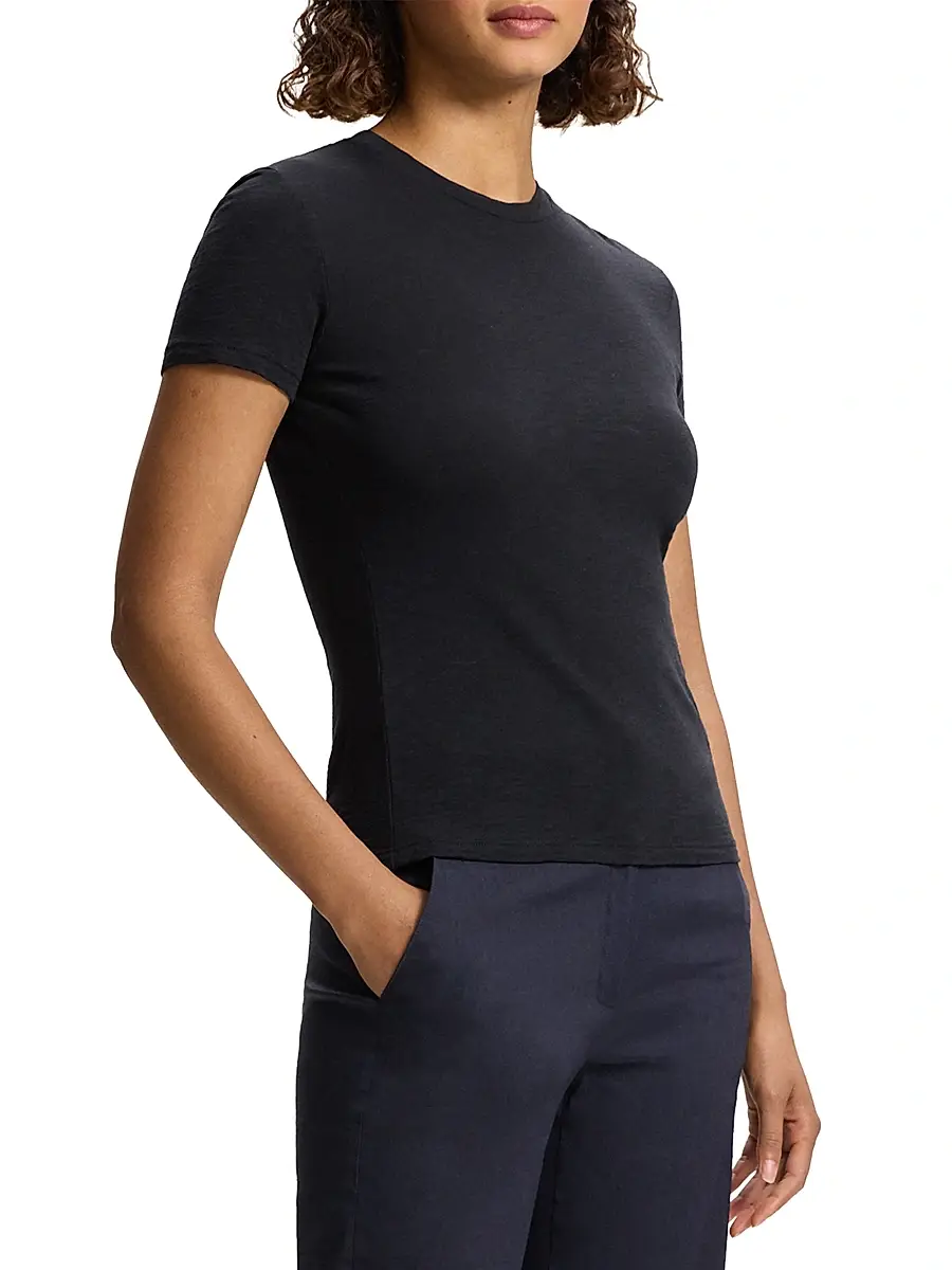 Theory Women's Tiny Tee Fitted Cotton T-Shirt | Thumbnail 4