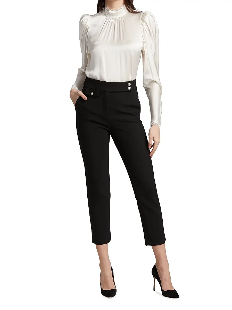 Veronica Beard Women's Renzo Ankle Crop Pants | Thumbnail 2