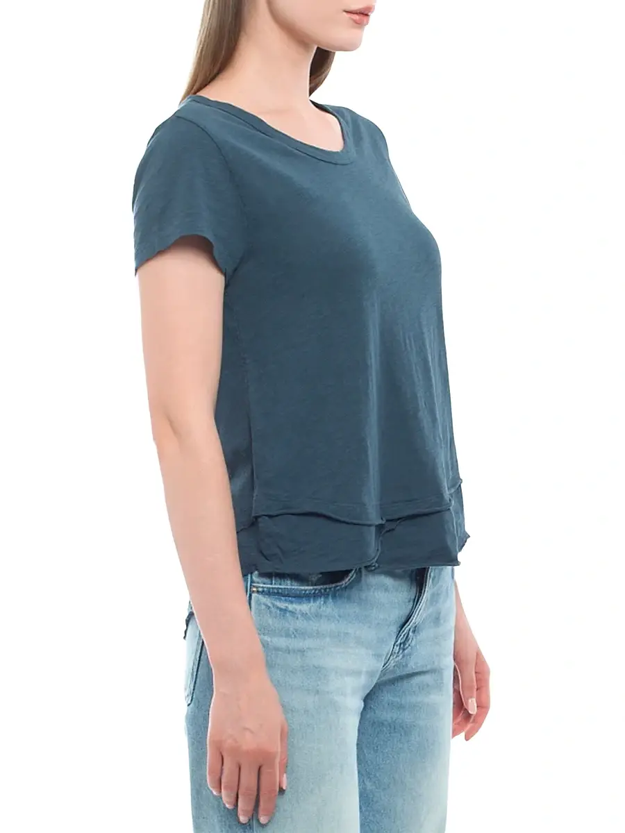 Wilt Women's Short Sleeve Mock Layer T-Shirt - Legion Blue | Thumbnail 3 Wilt Women's Short Sleeve Mock Layer T-Shirt - Legion Blue | Thumbnail 3