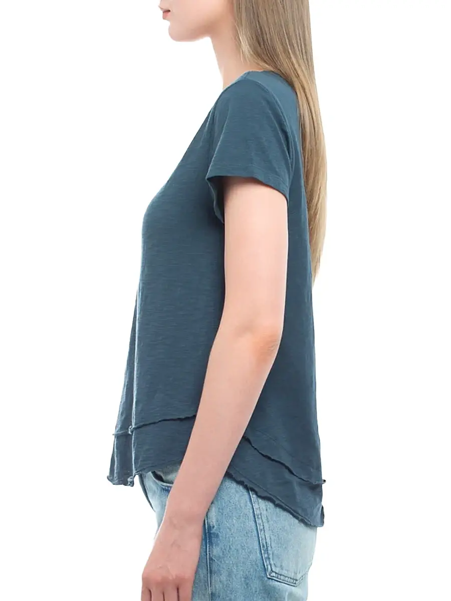 Wilt Women's Short Sleeve Mock Layer T-Shirt - Legion Blue | Thumbnail 4 Wilt Women's Short Sleeve Mock Layer T-Shirt - Legion Blue | Thumbnail 4