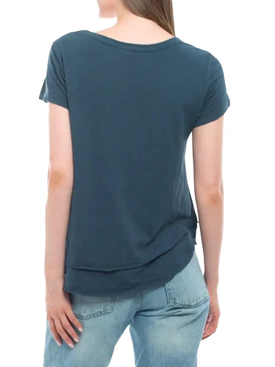Wilt Women's Short Sleeve Mock Layer T-Shirt - Legion Blue | Thumbnail 6 Wilt Women's Short Sleeve Mock Layer T-Shirt - Legion Blue | Thumbnail 6