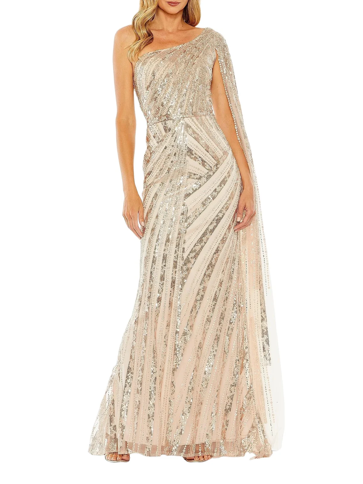 Women's Asymmetric Sequined Gown Women's Asymmetric Sequined Gown