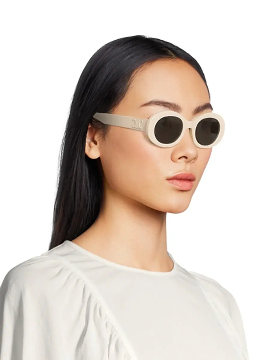 Celine Women's Triomphe 52MM Oval Sunglasses | Thumbnail 3 Celine Women's Triomphe 52MM Oval Sunglasses | Thumbnail 3