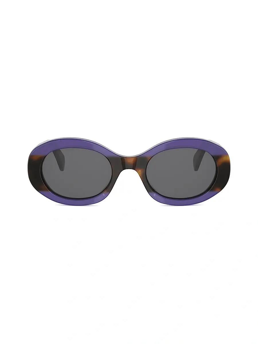 Celine Women's TRIOMPHE 50MM Logo Oval sunglasses | Thumbnail 2