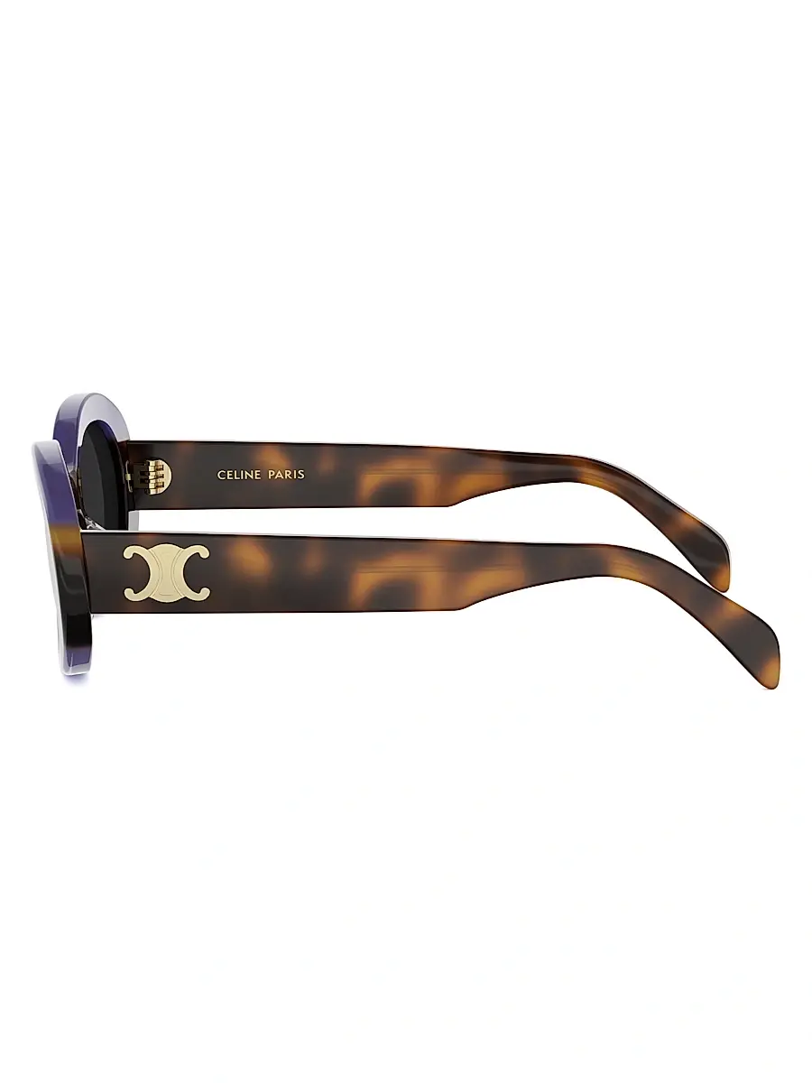Celine Women's TRIOMPHE 50MM Logo Oval sunglasses | Thumbnail 3
