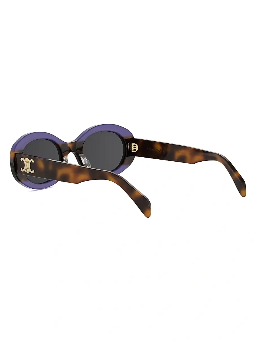 Celine Women's TRIOMPHE 50MM Logo Oval sunglasses | Thumbnail 4