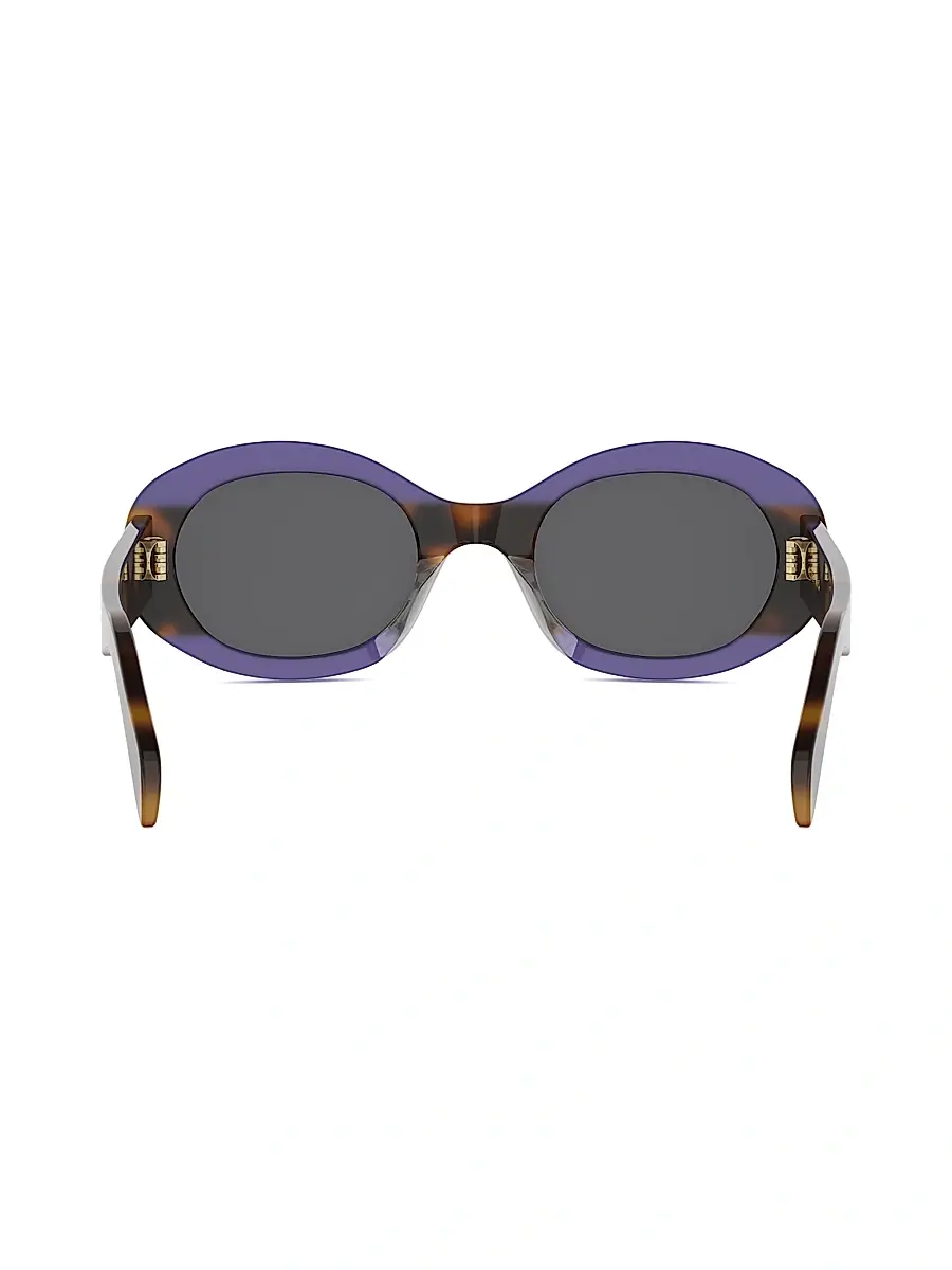 Celine Women's TRIOMPHE 50MM Logo Oval sunglasses | Thumbnail 5