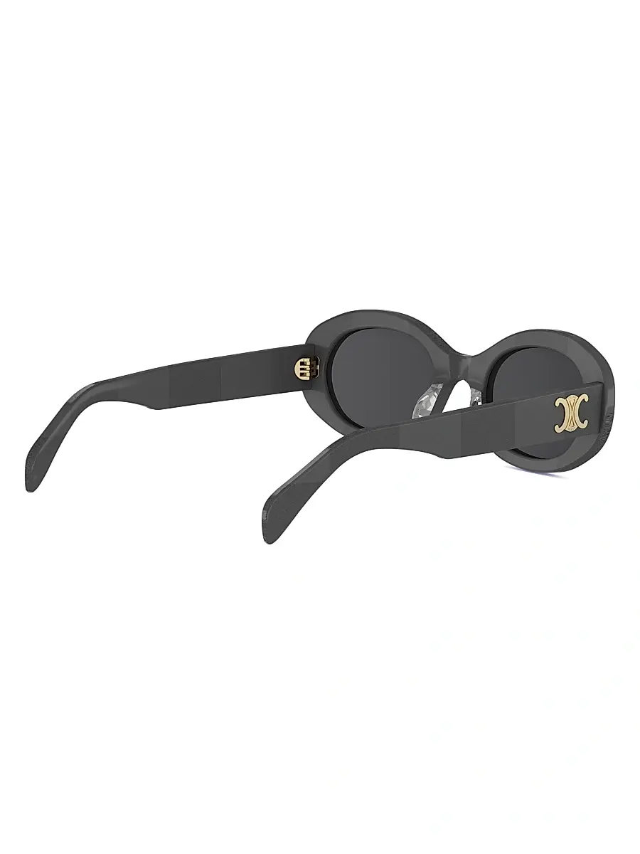Celine Women's TRIOMPHE 50MM Logo Oval sunglasses | Thumbnail 6