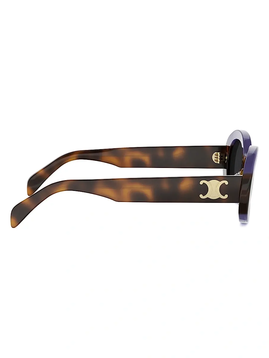 Celine Women's TRIOMPHE 50MM Logo Oval sunglasses | Thumbnail 7