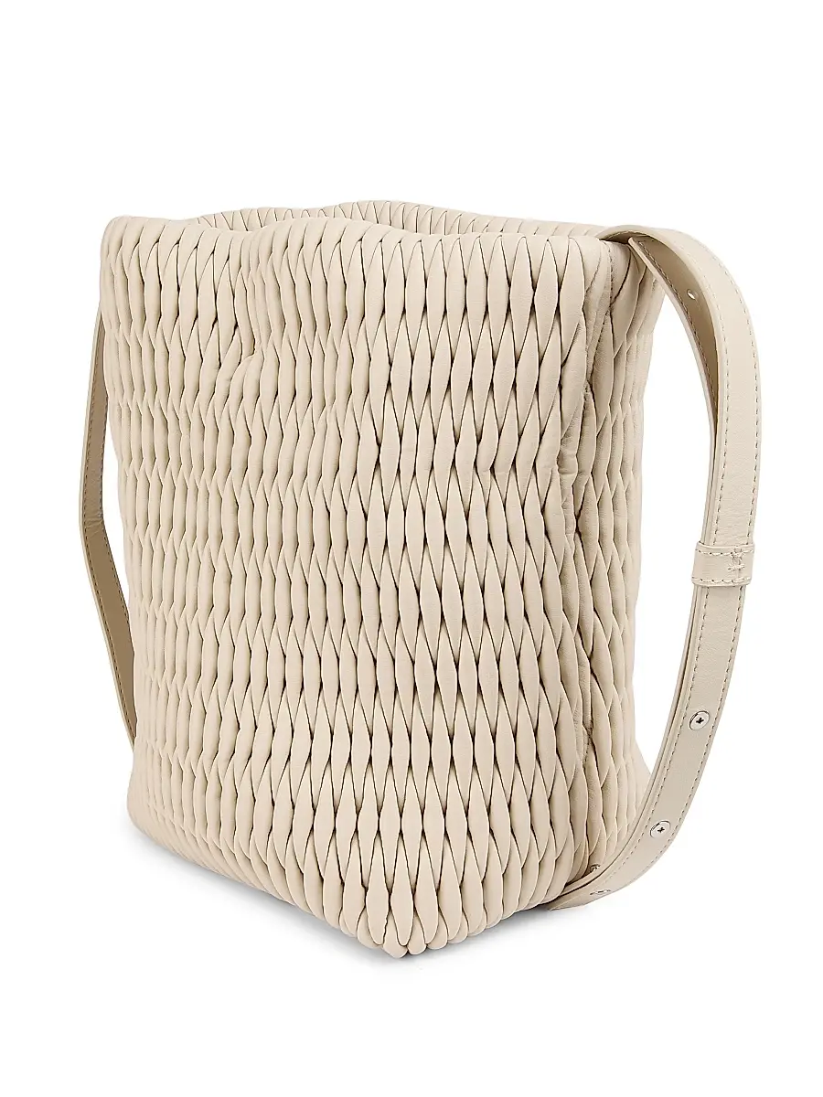 A.L.C. A. L.C. Women's Ivy Smocked Faux Leather Bucket Bag | Thumbnail 3 A.L.C. A. L.C. Women's Ivy Smocked Faux Leather Bucket Bag | Thumbnail 3