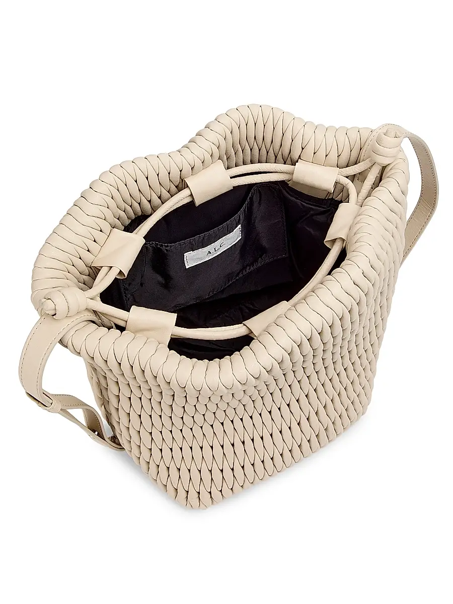 A.L.C. A. L.C. Women's Ivy Smocked Faux Leather Bucket Bag | Thumbnail 4 A.L.C. A. L.C. Women's Ivy Smocked Faux Leather Bucket Bag | Thumbnail 4