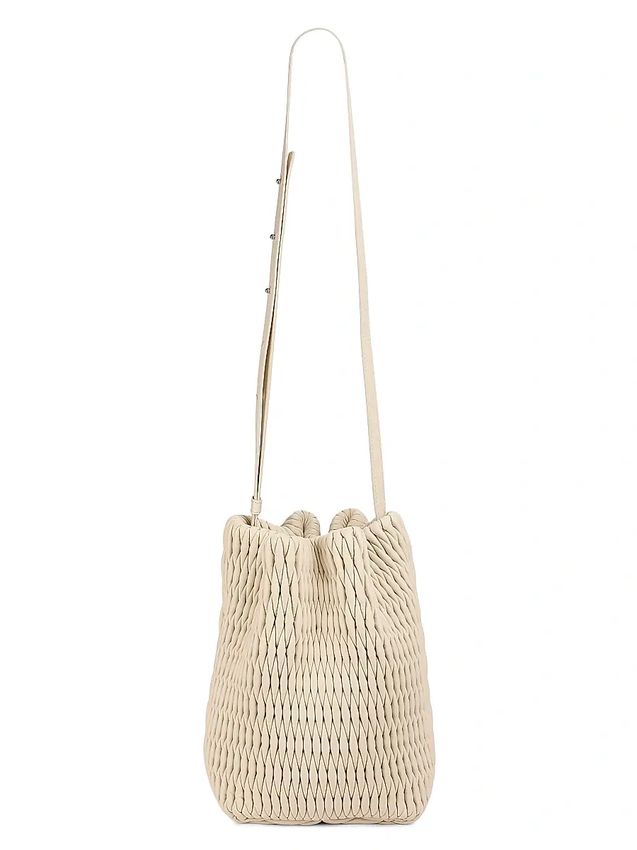 A.L.C. A. L.C. Women's Ivy Smocked Faux Leather Bucket Bag | Thumbnail 6 A.L.C. A. L.C. Women's Ivy Smocked Faux Leather Bucket Bag | Thumbnail 6
