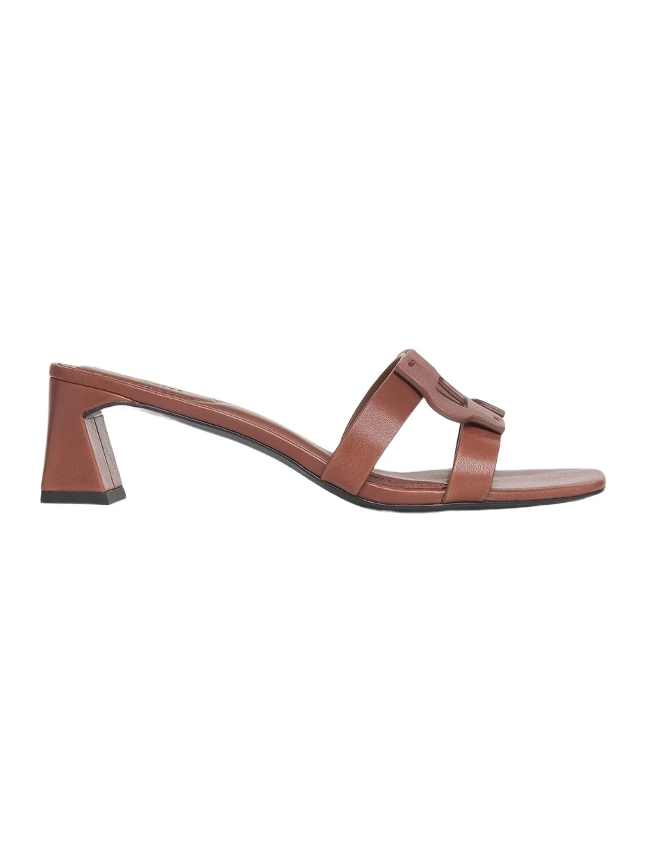 Women's Monogram 50MM Leather Block-Heel Sandals