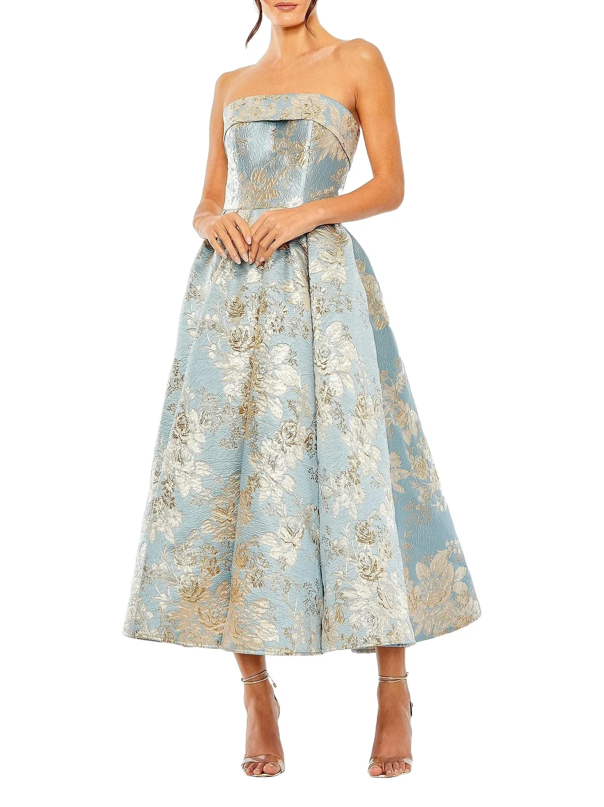 Mac Duggal Women's Floral Brocade Midi-Dress