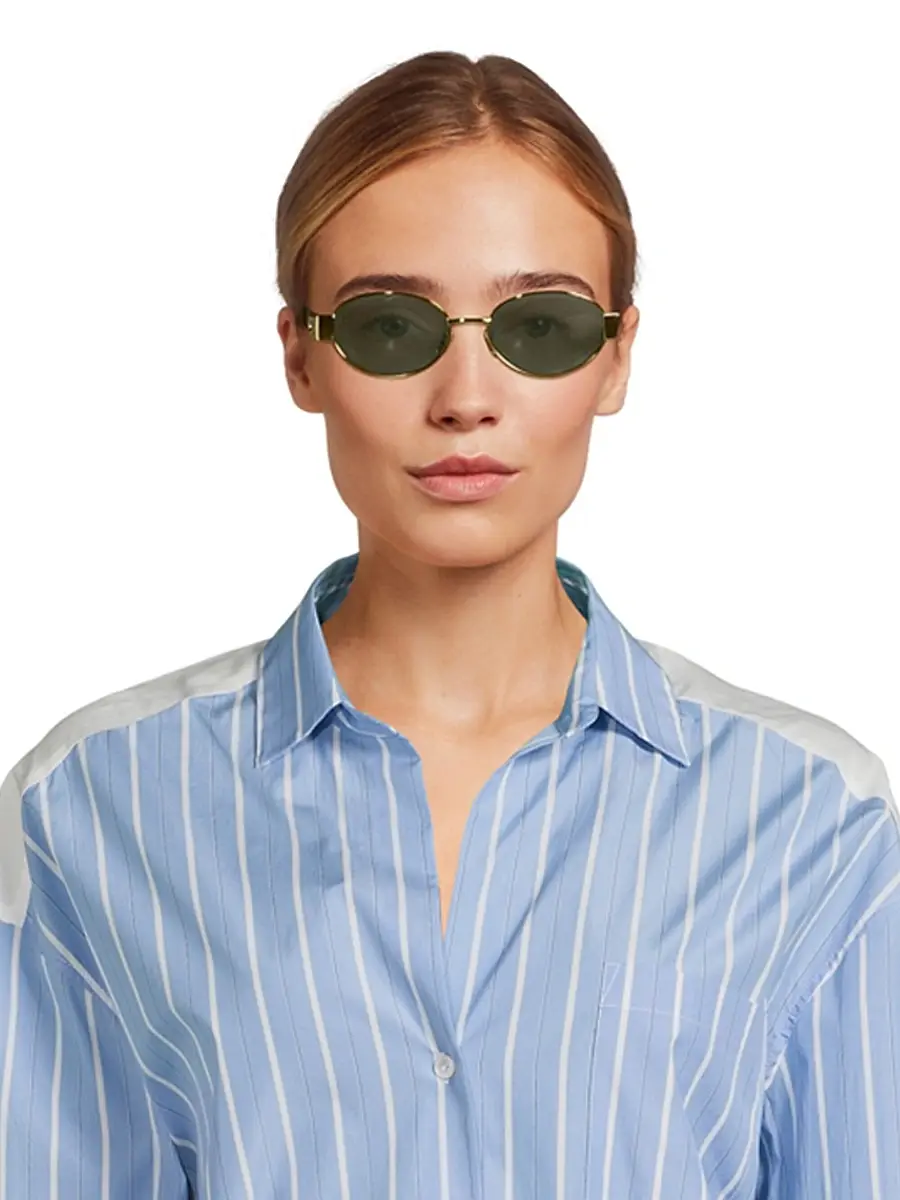 Celine Women's Triomphe 54MM Oval Sunglasses | Thumbnail 2 Celine Women's Triomphe 54MM Oval Sunglasses | Thumbnail 2