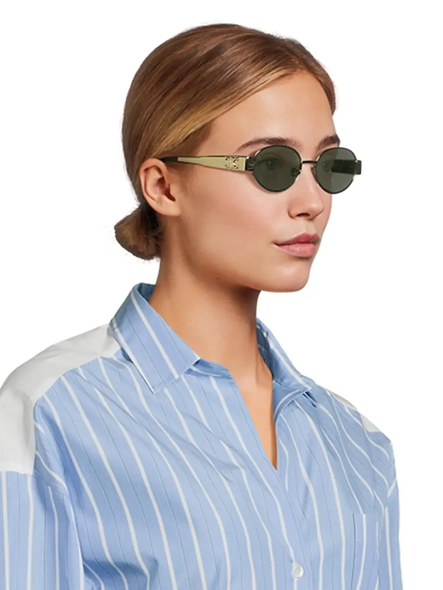 Celine Women's Triomphe 54MM Oval Sunglasses | Thumbnail 3 Celine Women's Triomphe 54MM Oval Sunglasses | Thumbnail 3