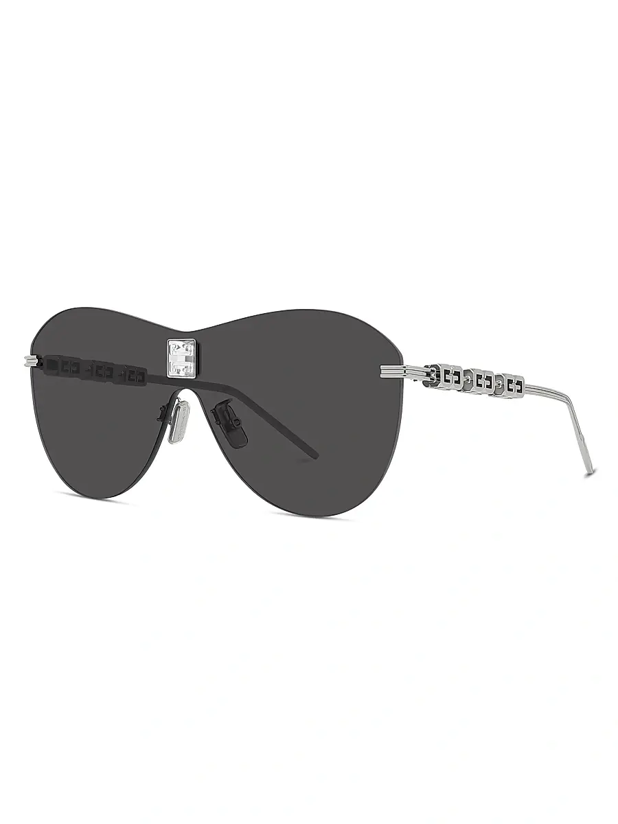 Givenchy Women's Mirrored Shield Sunglasses - Shiny Black | Thumbnail 2 Givenchy Women's Mirrored Shield Sunglasses - Shiny Black | Thumbnail 2