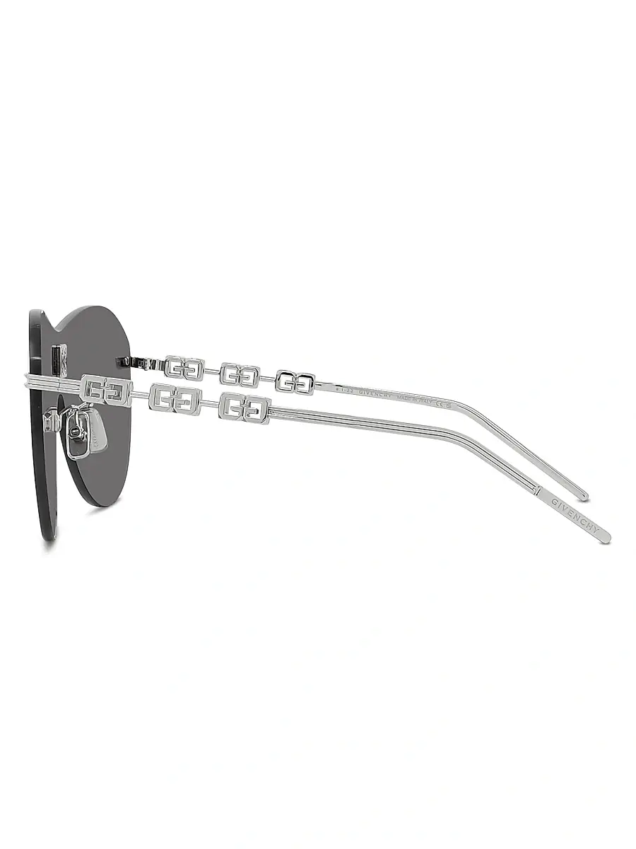 Givenchy Women's Mirrored Shield Sunglasses - Shiny Black | Thumbnail 4 Givenchy Women's Mirrored Shield Sunglasses - Shiny Black | Thumbnail 4