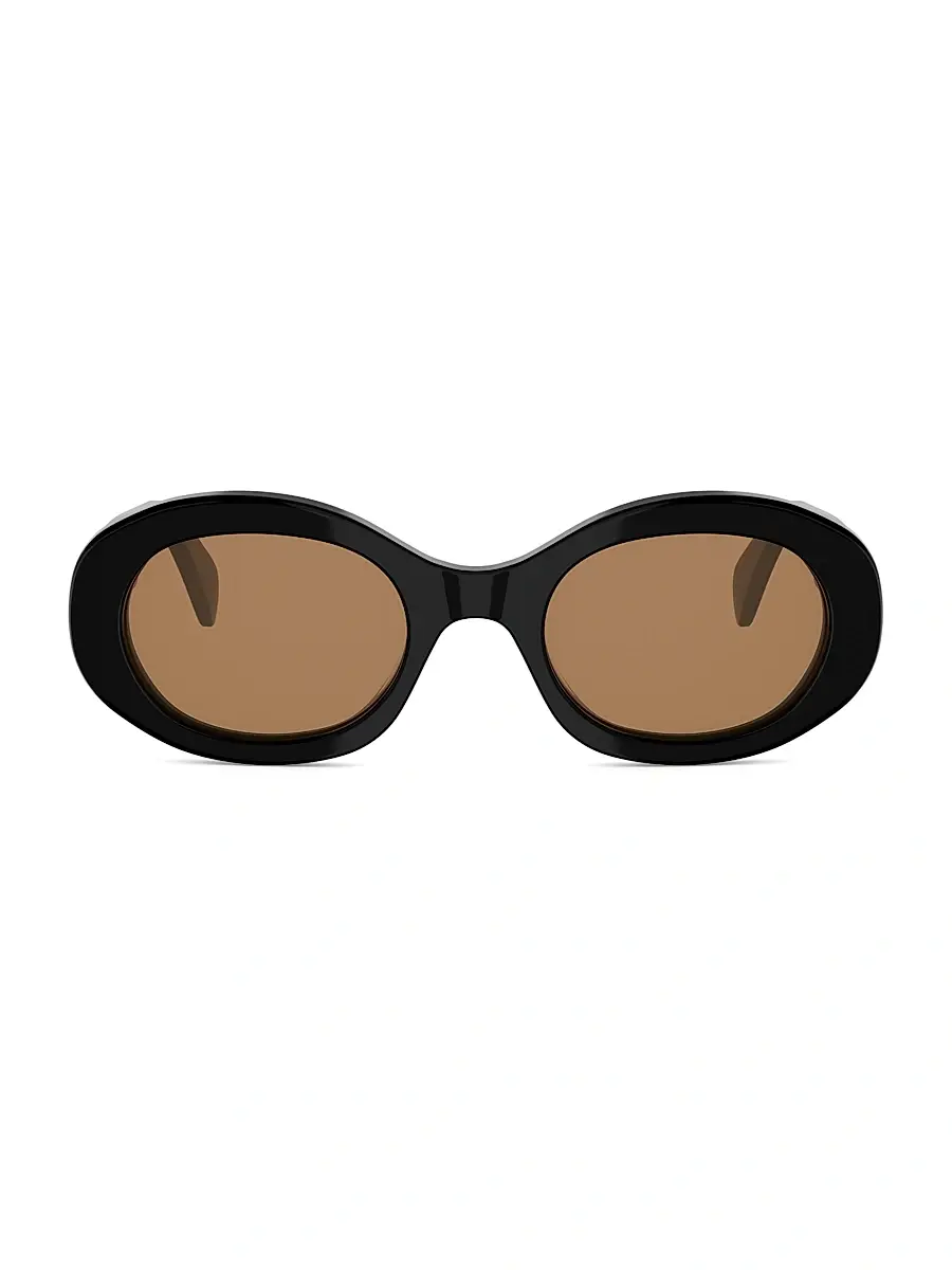 Celine Women's Triomphe 52MM Oval Sunglasses | Thumbnail 2