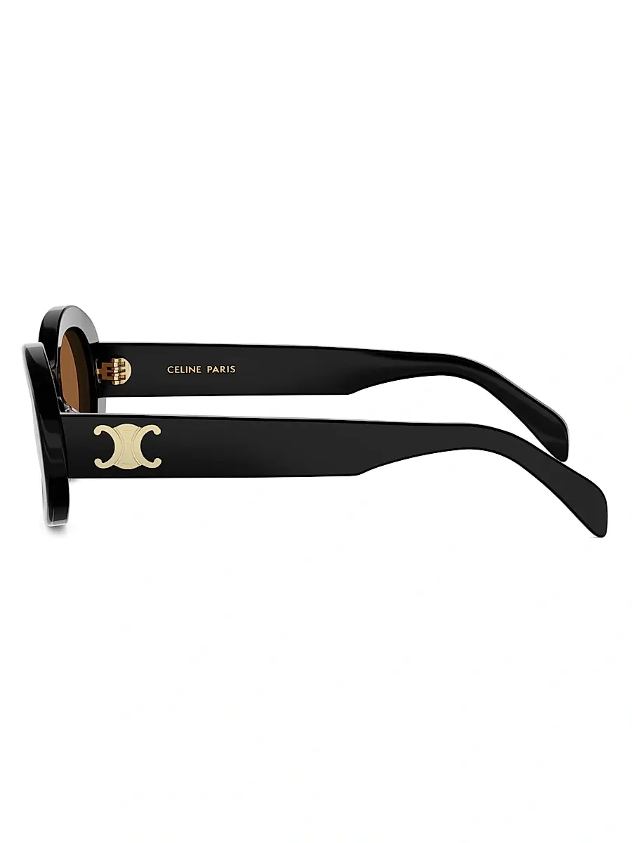 Celine Women's Triomphe 52MM Oval Sunglasses | Thumbnail 3