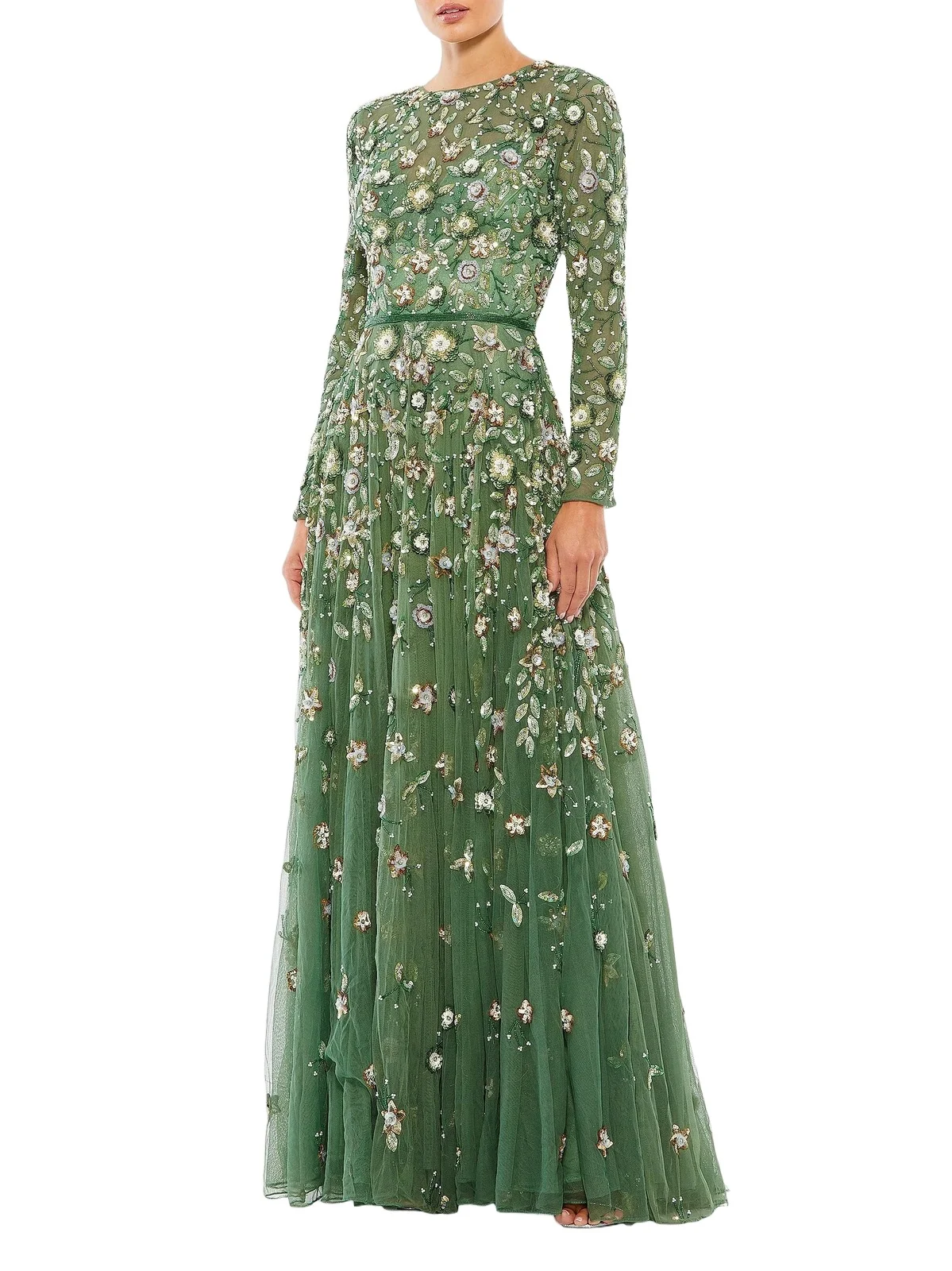 Women's Floral A-Line Gown