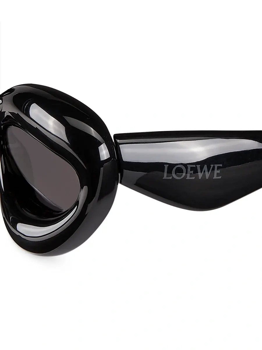 LOEWE Women's 55MM Cat-Eye Sunglasses - Shiny Black | Thumbnail 3 LOEWE Women's 55MM Cat-Eye Sunglasses - Shiny Black | Thumbnail 3