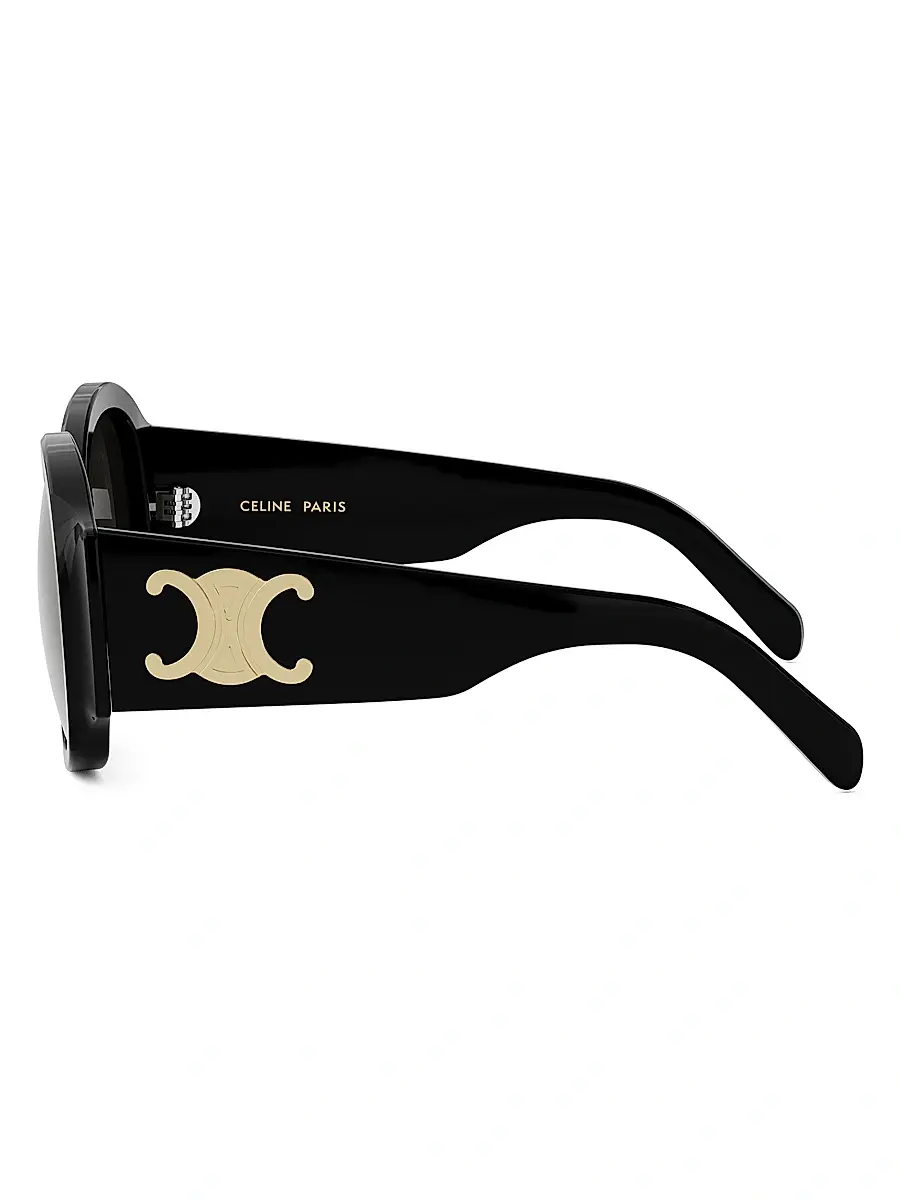 Celine Women's Maxi Triomphe 54MM Round Sunglasses | Thumbnail 3