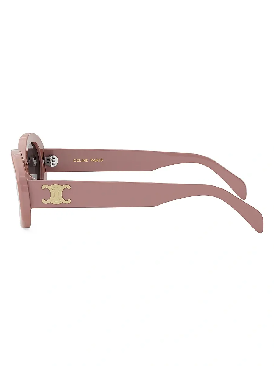 Celine Women's Triomphe 52MM Oval Sunglasses | Thumbnail 4