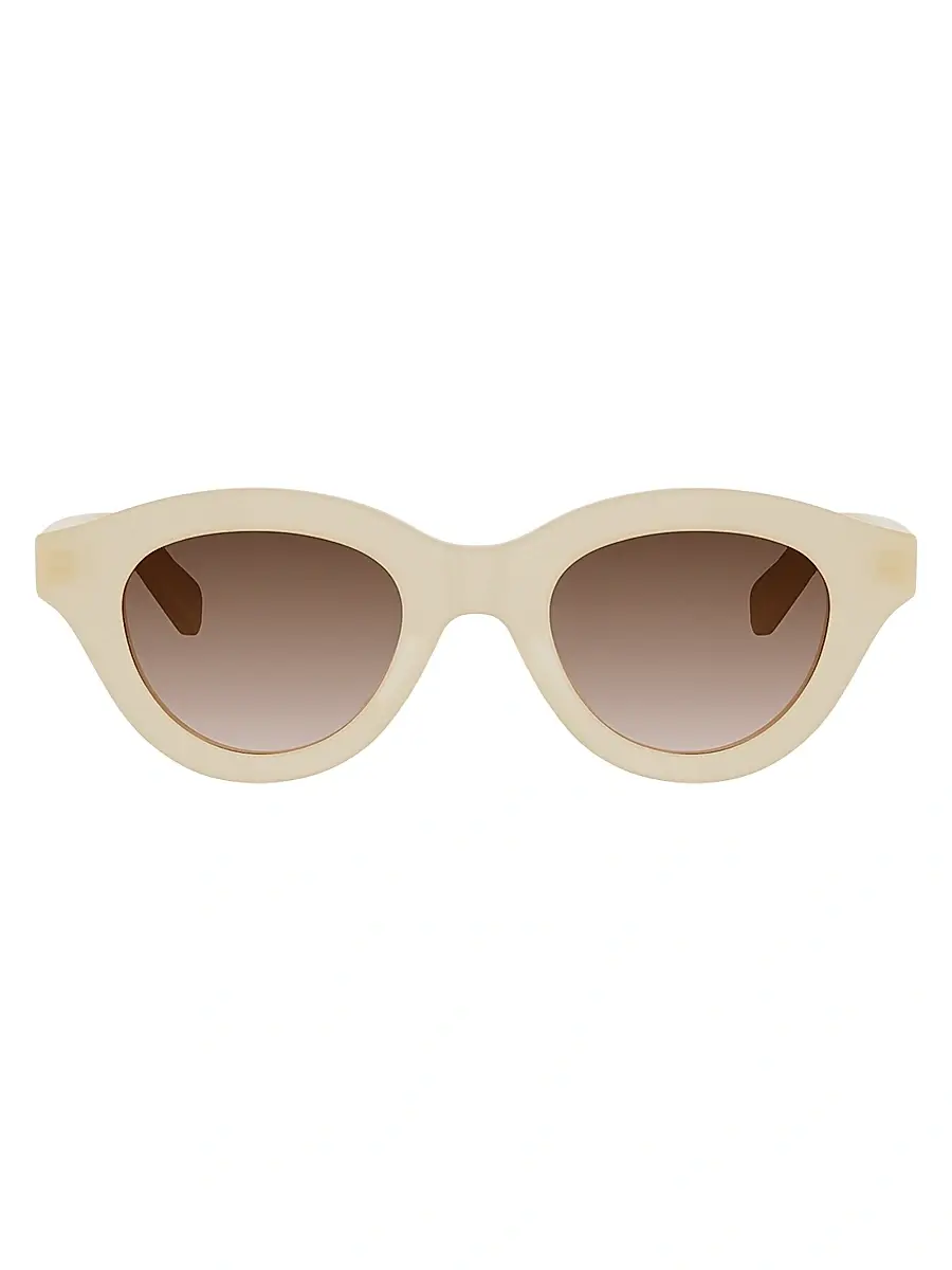 Celine Women's Triomphe Mini 47MM Oval Sunglasses | Thumbnail 2
