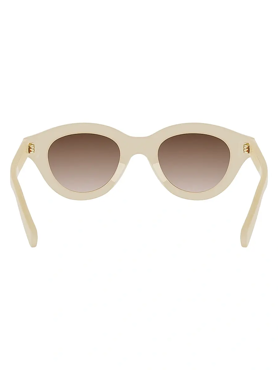 Celine Women's Triomphe Mini 47MM Oval Sunglasses | Thumbnail 5